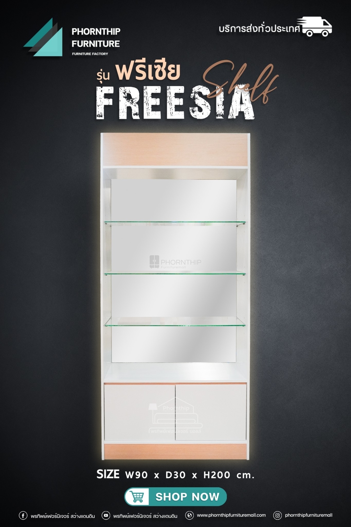 ตู้โชว์ รุ่น ฟรีเซีย FREESIA